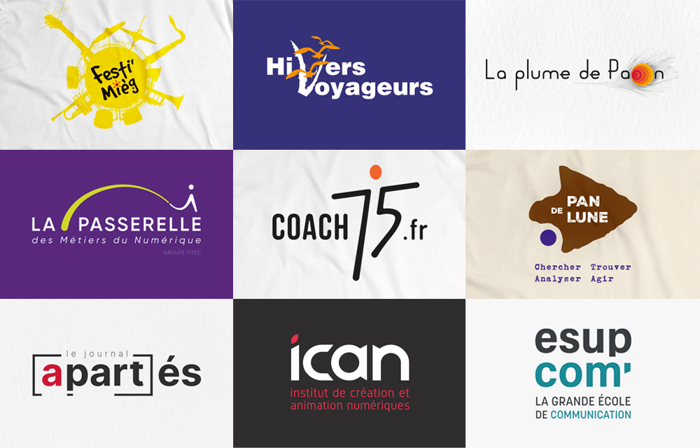 Collection de logotypes par Johanne Goll graphiste freelance