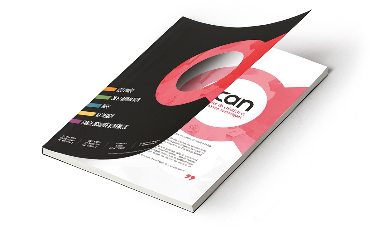 Conception graphique de la brochure ICAN par Johanne Goll, première de couverture