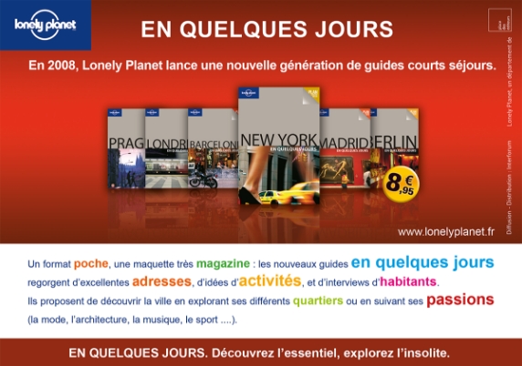 Insert Lonely Planet rouge par Johanne Goll graphiste