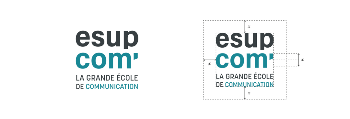 Logotype ESUPCOM version carrée par Johanne Goll, graphiste freelance