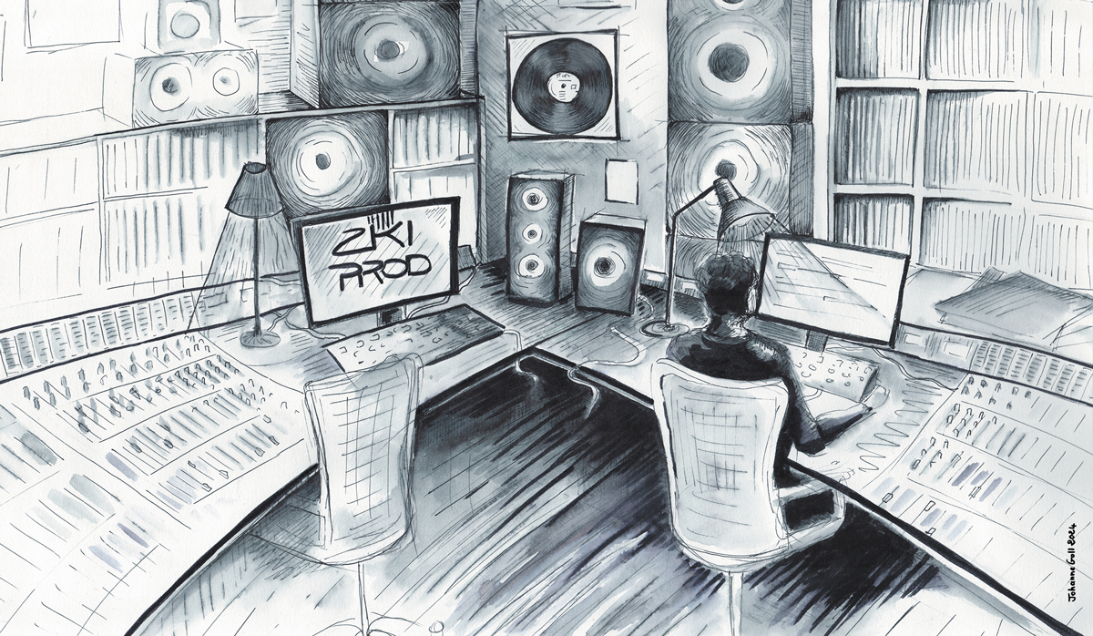 Illustration studio zkiprod version 1, par Johanne Goll, graphiste freelance