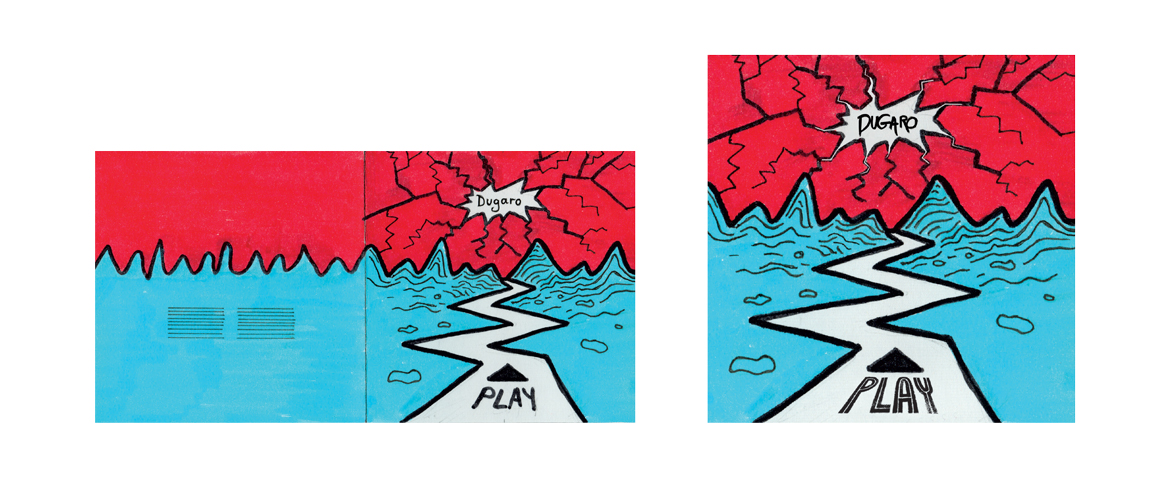 Conception Pochette vinyle Play - piste 1, par Johanne Goll, graphiste freelance