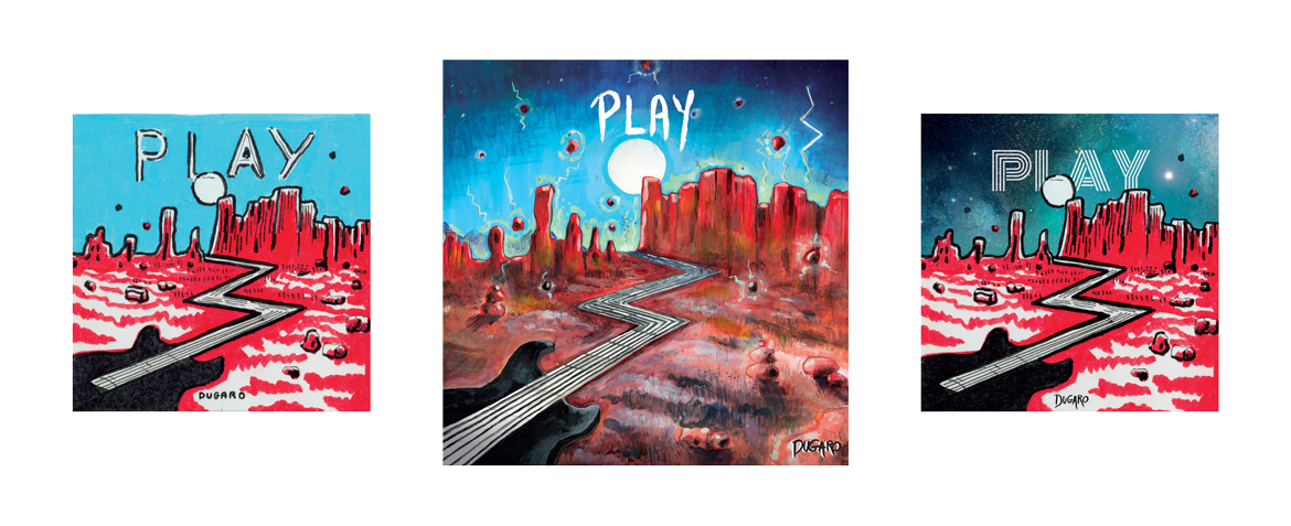 Conception Pochette vinyle Play - piste 3, par Johanne Goll, graphiste freelance